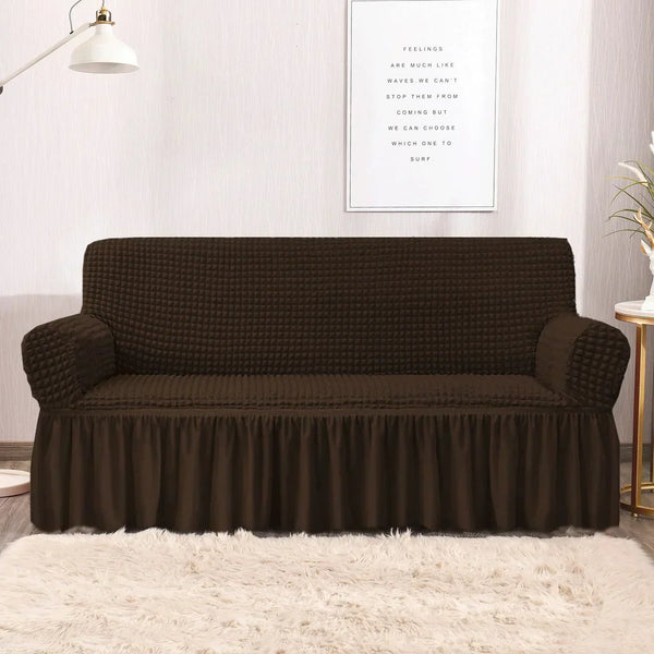 Persian Style Bubble  Sofa Cover - Dark Brown