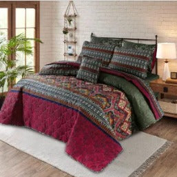 7 Pcs Quilted Comforter Set