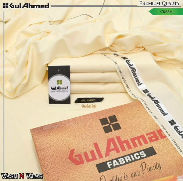 Gul Ahmed Boski Wash N Wear (CREAM)