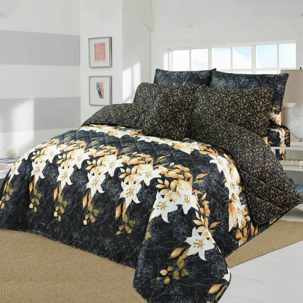 7 Pcs Quilted Comforter Set