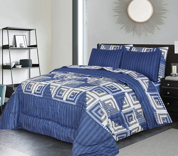 7 Pcs Quilted Comforter Set 341