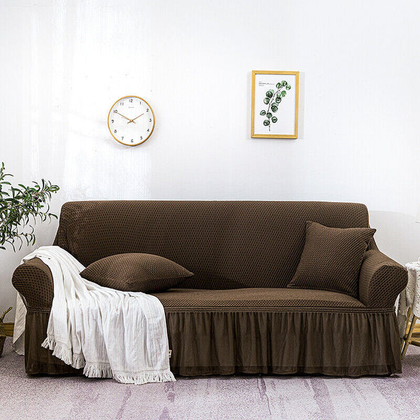 TURKISH STYLE SOFA COVER - DARK BROWN