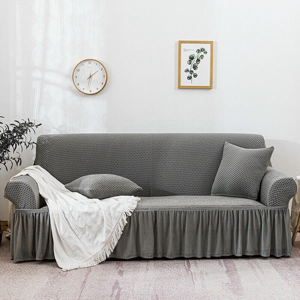 TURKISH STYLE SOFA COVER - SILVER GREY